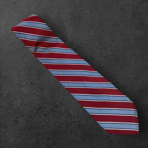 "346" Brooks Brothers Men's 100% Silk Made in Italy Professional Striped Tie - Picture 1 of 3